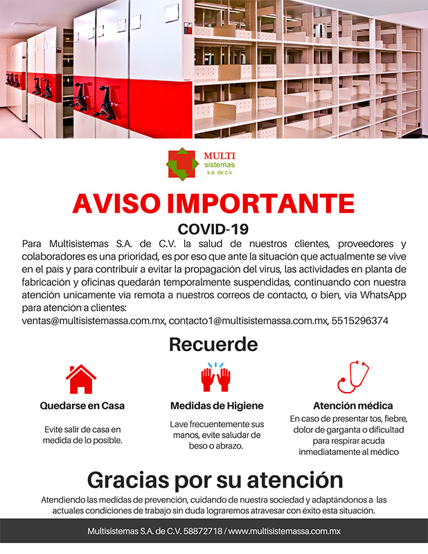 Aviso Multisistemas COVID-19